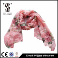 2015 design for girl pink color wide chiffon shawl